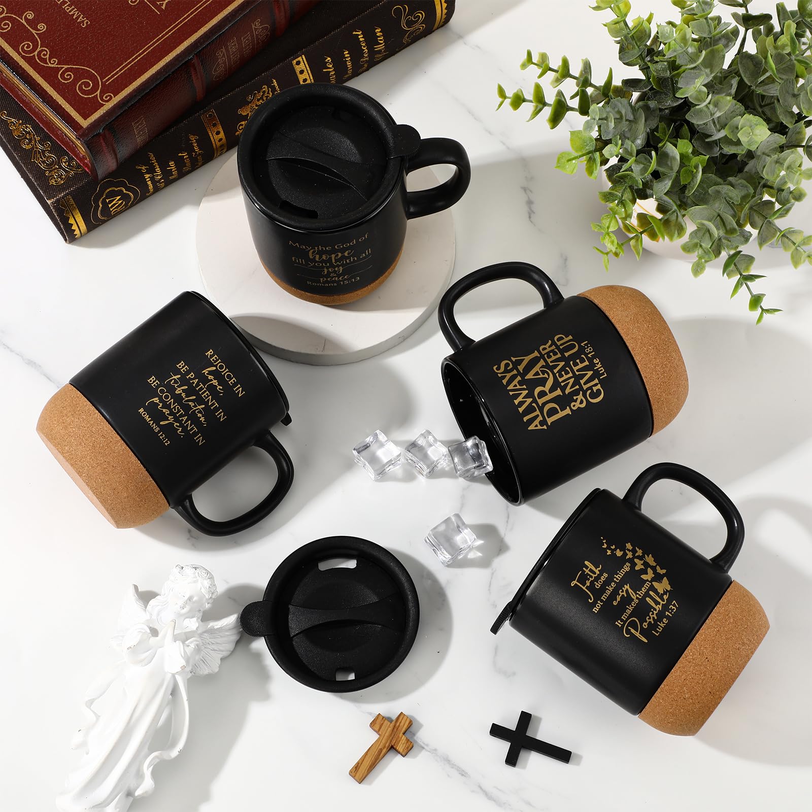 FillTouch gift set of Christian mugs with Bible verses suits women, men, groups.