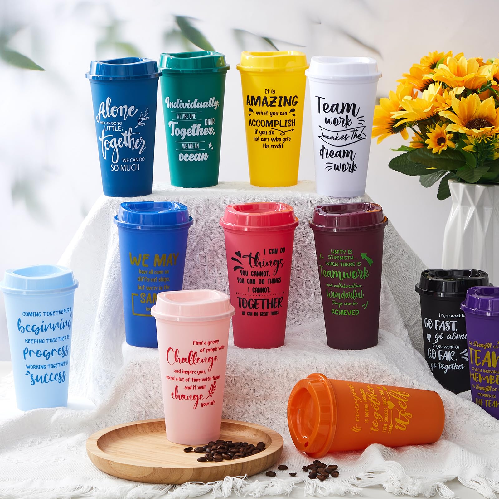 FillTouch sturdy PP plastic construction ensures durable reusable cups for events.