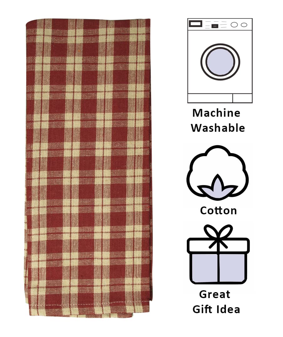 fillURbasket buffalo-check towel adds vintage charm while drying dishes.