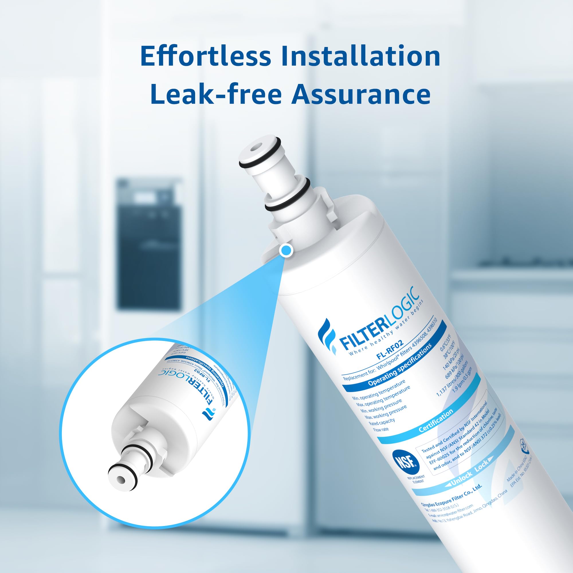 Filterlogic monthly install stickers help track filter life.