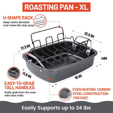 Fimary 450°F heat-resistant roaster ensures even browning