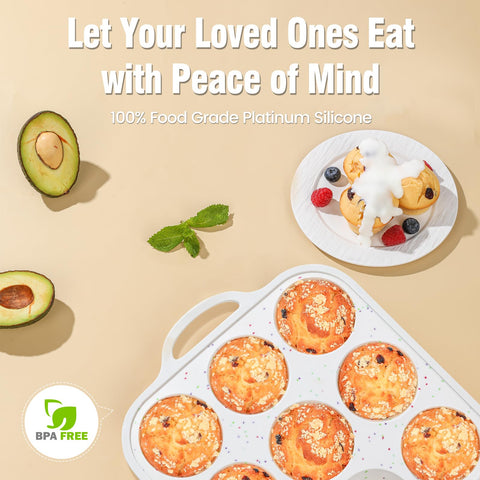 Fimary high-heat muffin pan retains its shape under oven temperatures.