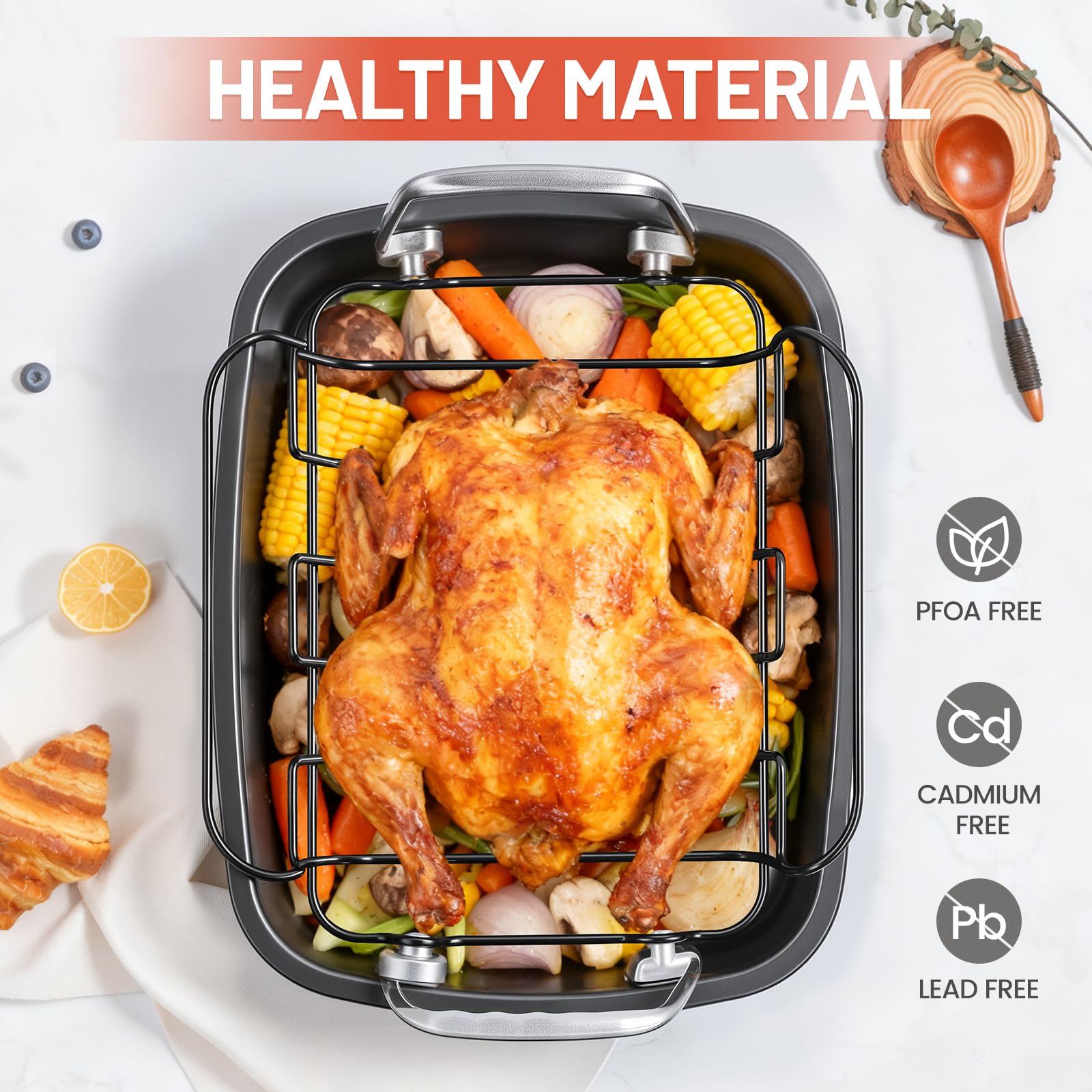Fimary detachable rack enables easy grease drainage