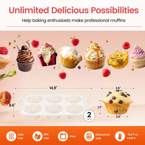Fimary jumbo muffin pan BPA-free material for safer baking.