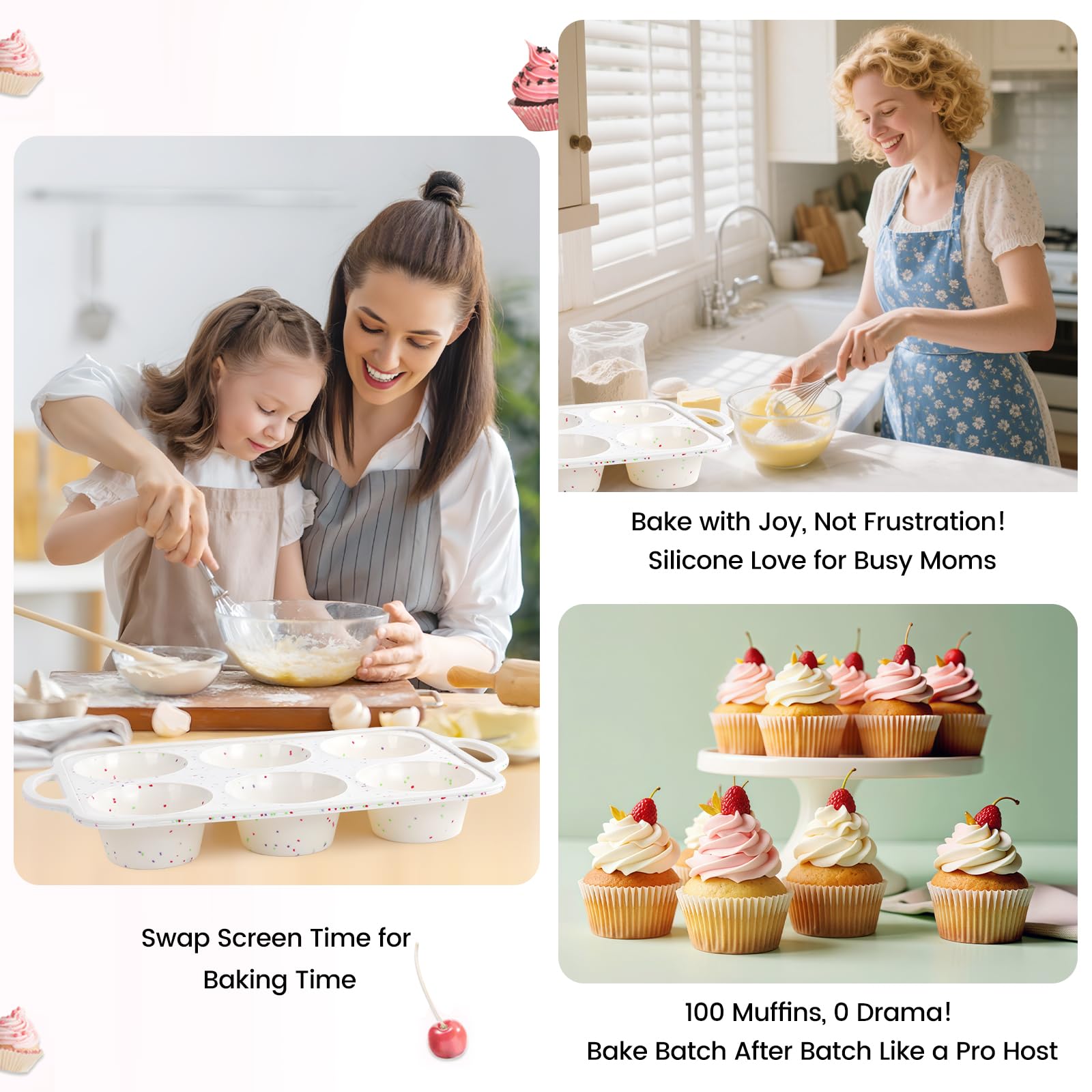 Fimary jumbo muffin pan set of two offers extra cooking capacity.