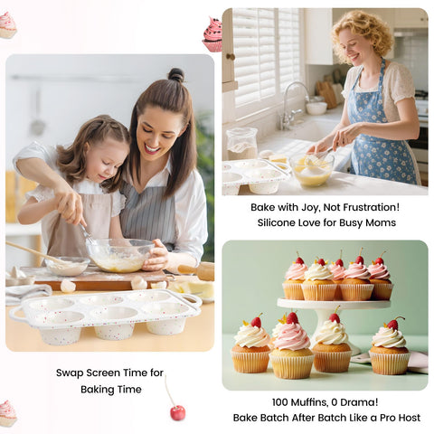 Fimary jumbo muffin pan set of two offers extra cooking capacity.
