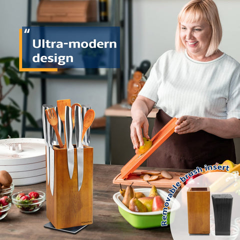 Fimaten FSC-certified acacia wood reinforces durability and sustainability in a premium kitchen display.