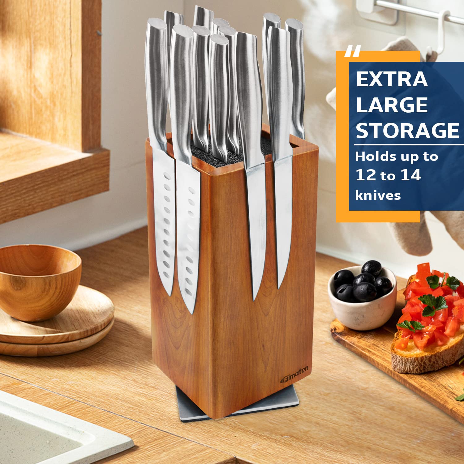 Fimaten removable brush insert adapts for tools and utensils beyond knives.
