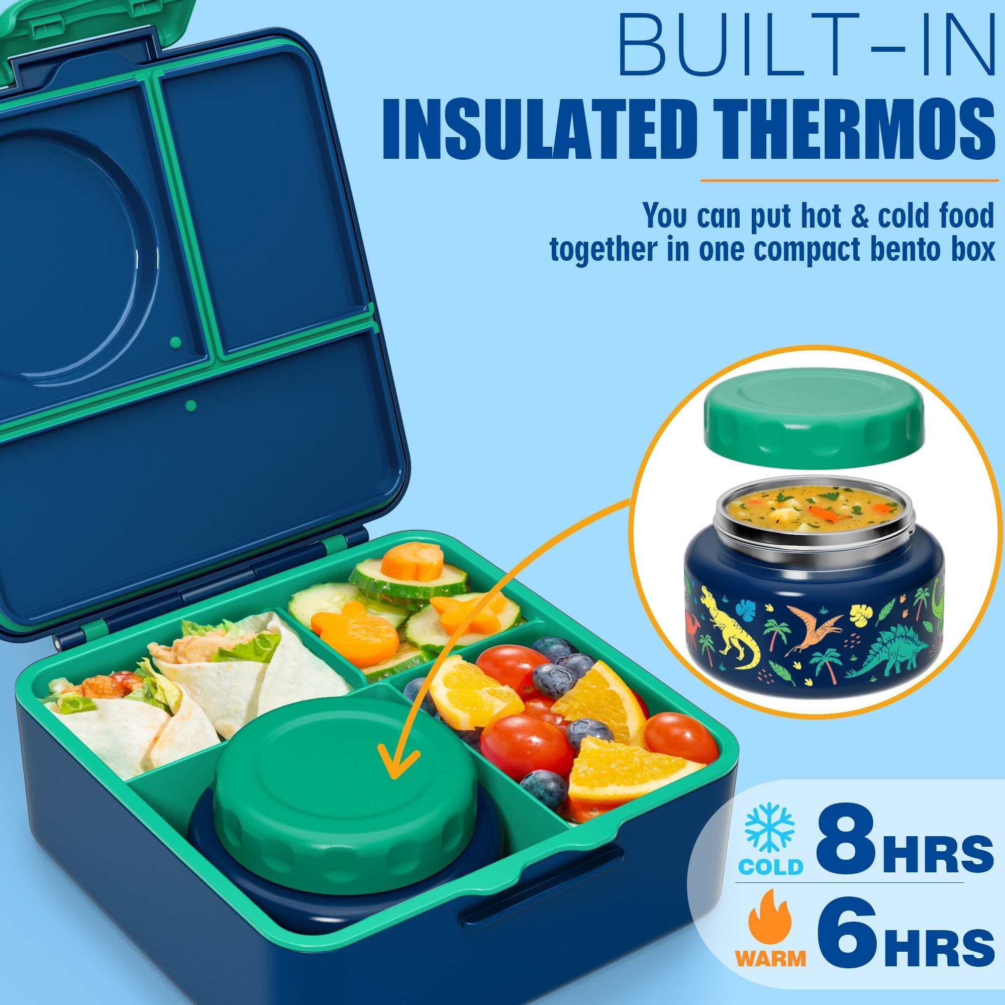 Fimibuke bento lunch box three-four compartments layout for varied meals