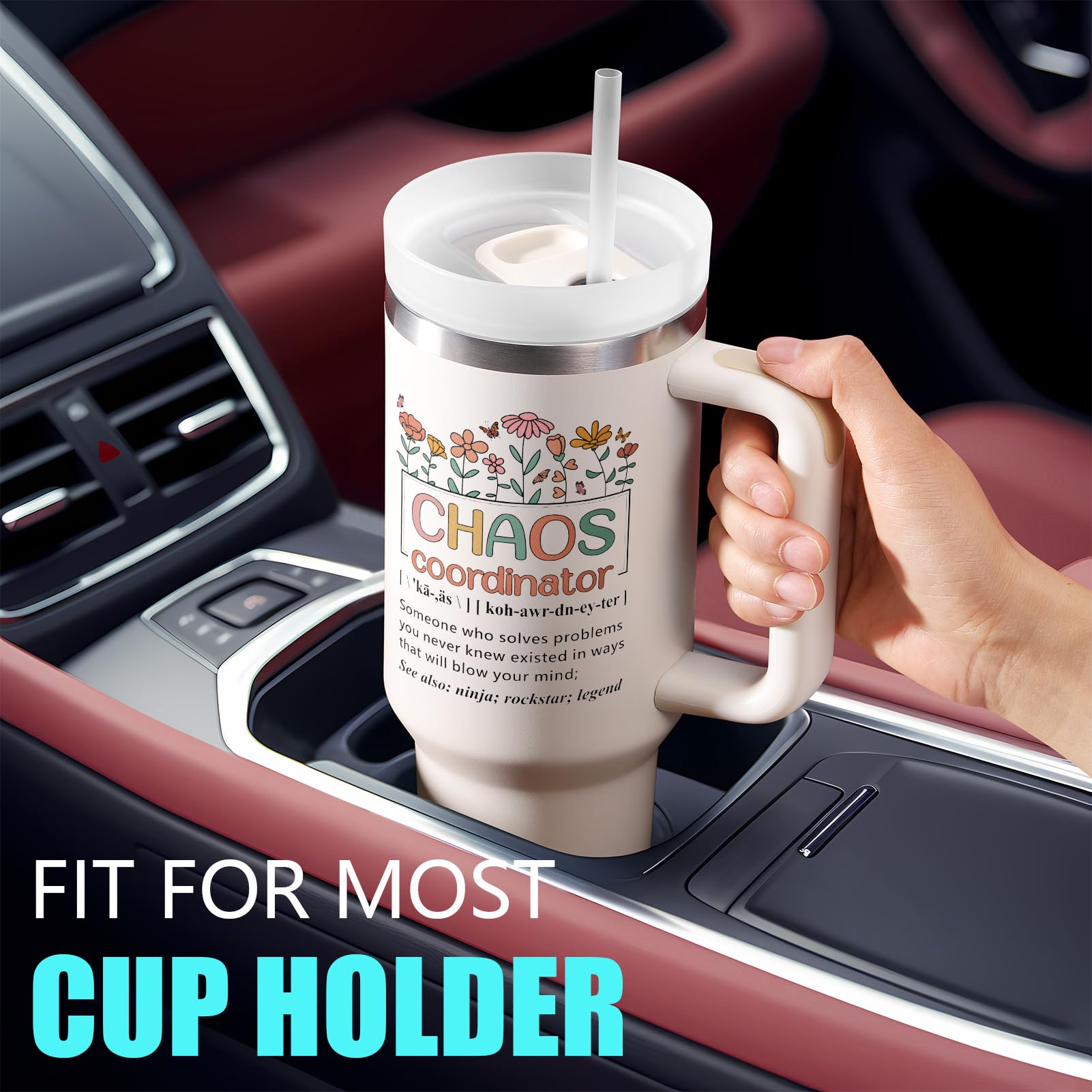 Fimibuke tumbler fits car cup holders for on-the-road hydration.