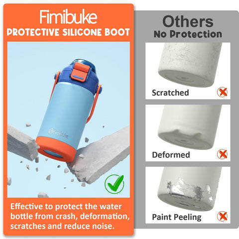 Fimibuke colorful design encourages hydration at school and during travel.