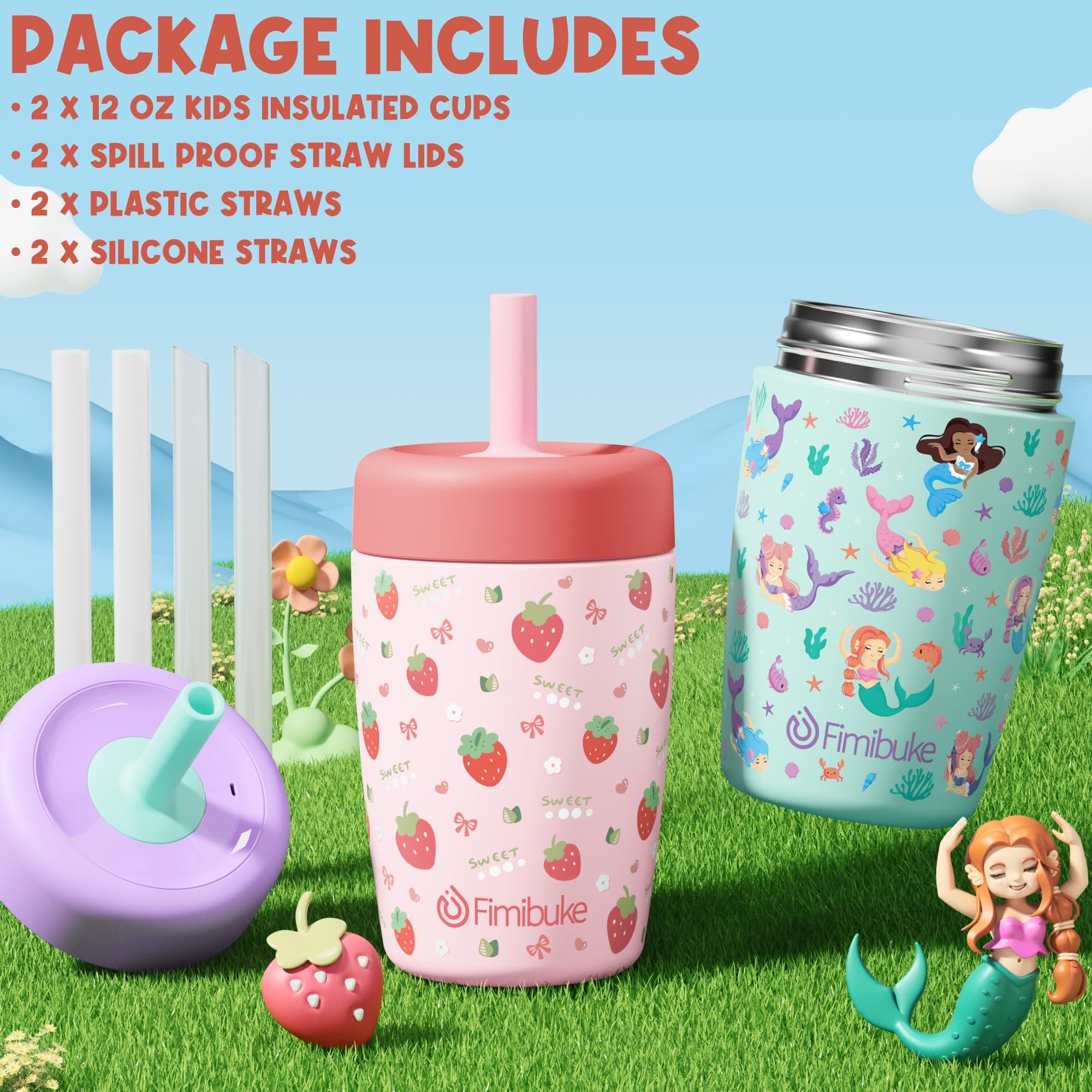 Fimibuke lids and straws are dishwasher safe for easy cleaning.