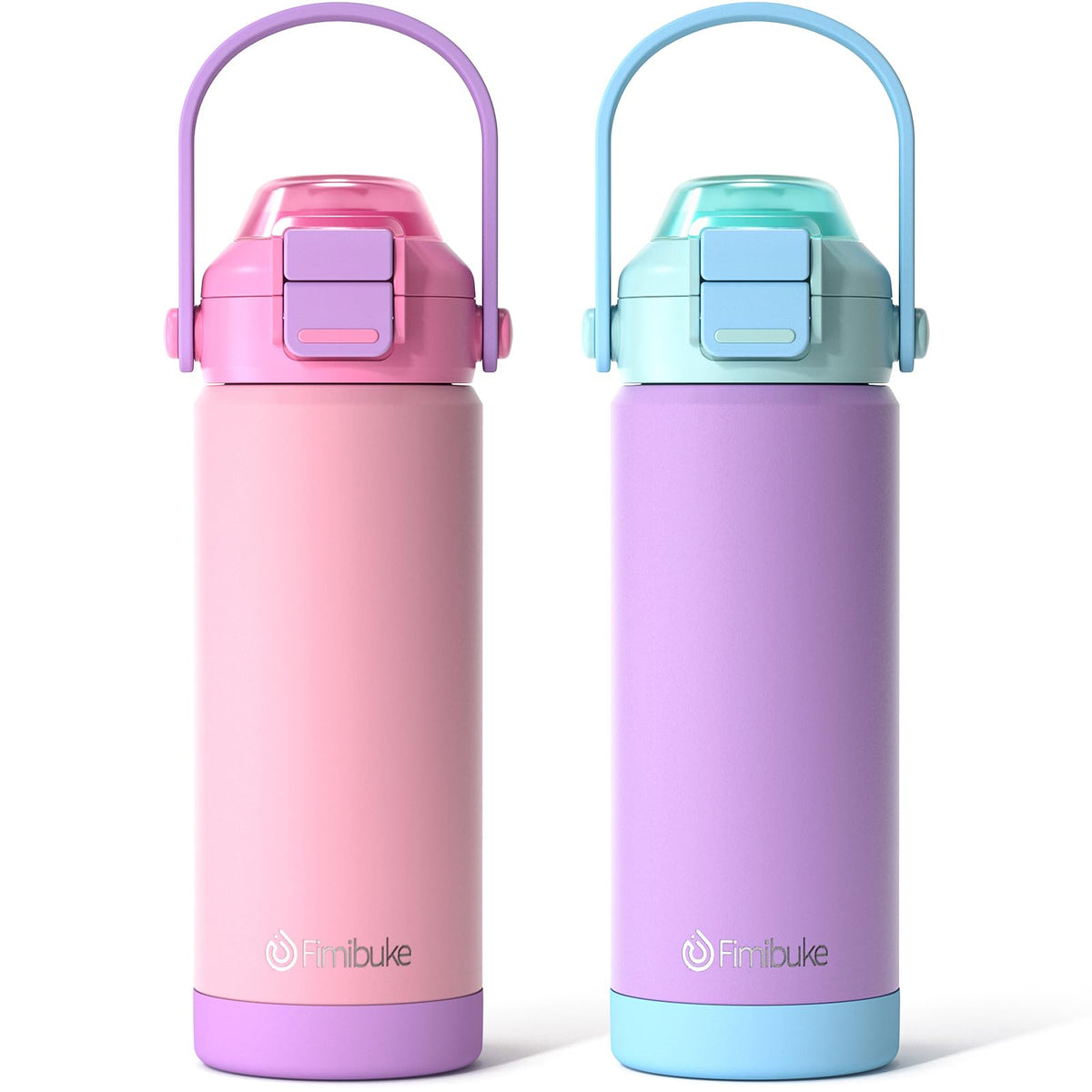 Fimibuke Kids Bottle with pop-open straw 18oz for easy sipping on the go.