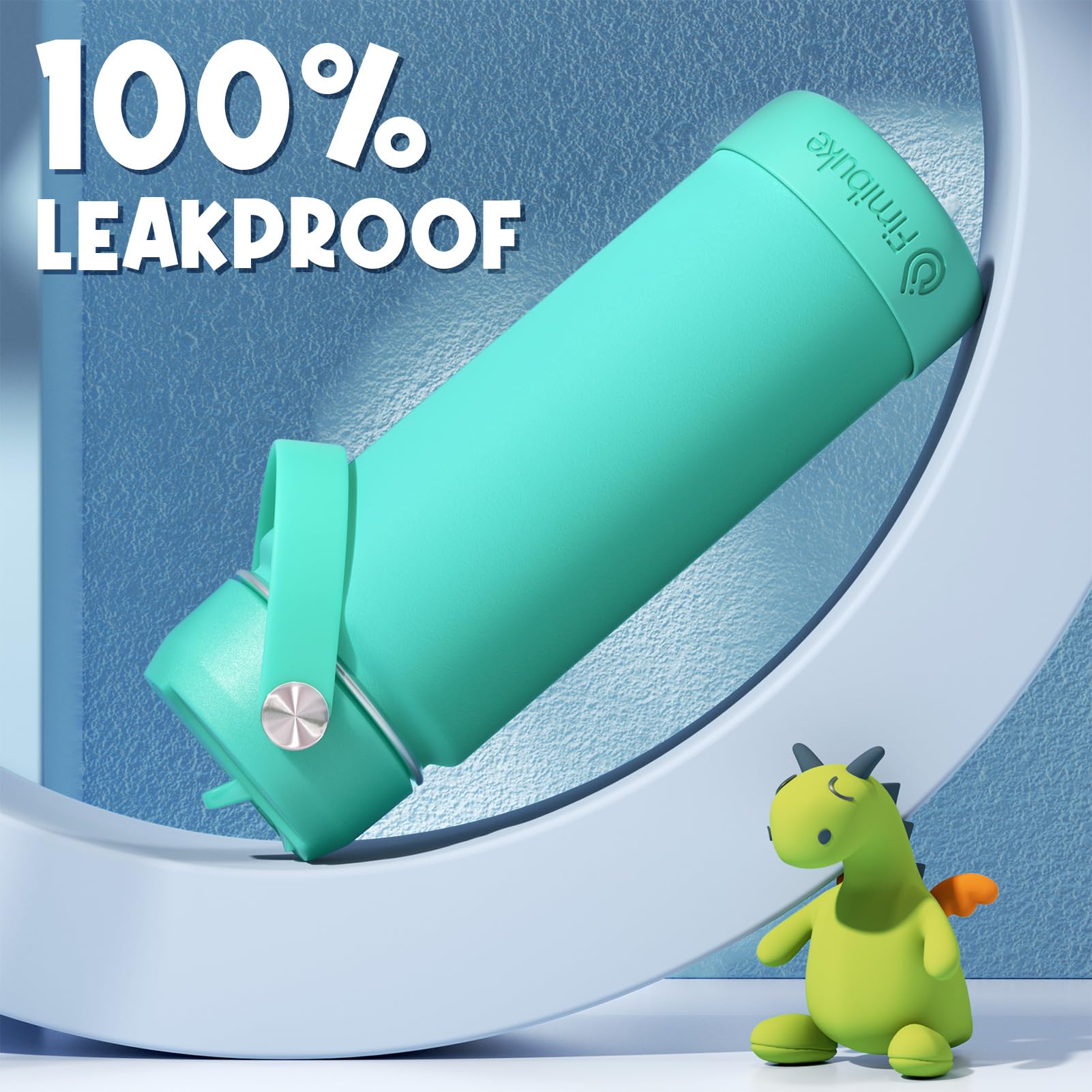 Wide mouth allows refilling with ice cubes in the Fimibuke bottle.