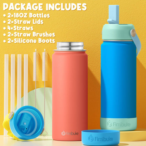 Colorful patterns on the Fimibuke bottle package, gift-ready look.