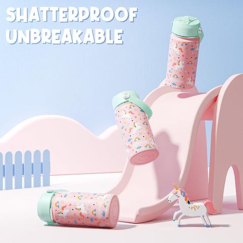 Fimibuke unicorn bottle handle aids carrying in backpacks and sports bags.