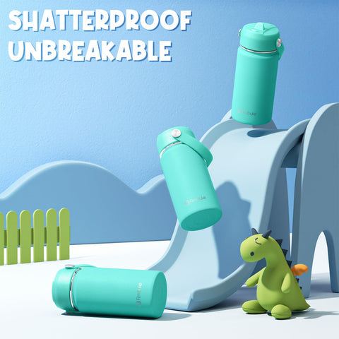 Fimibuke double-wall insulated bottle reduces condensation for hands-free carrying