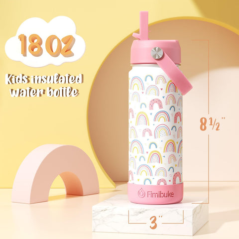 Fimibuke mermaid-pattern kids bottle adds color while staying spill-free during play.