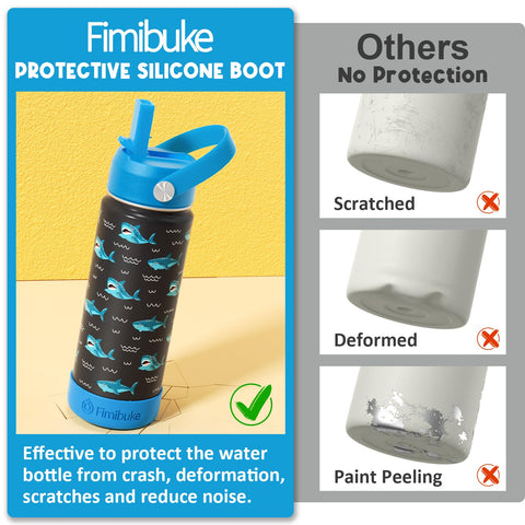 Fimibuke wide mouth makes refills and ice cubes easy during recess.