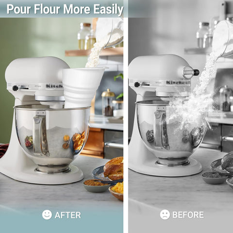 FIMXSD funnel handles both dry and wet ingredients with smooth flow