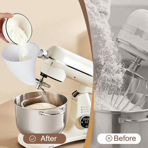 FIMXSD flour funnel handles dry and liquid ingredients for smooth transfer.