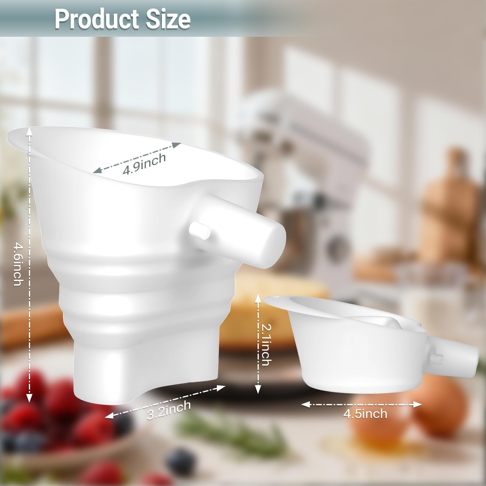 FIMXSD KitchenAid Artisan funnel demonstrates stable, wobble-free operation during mixing