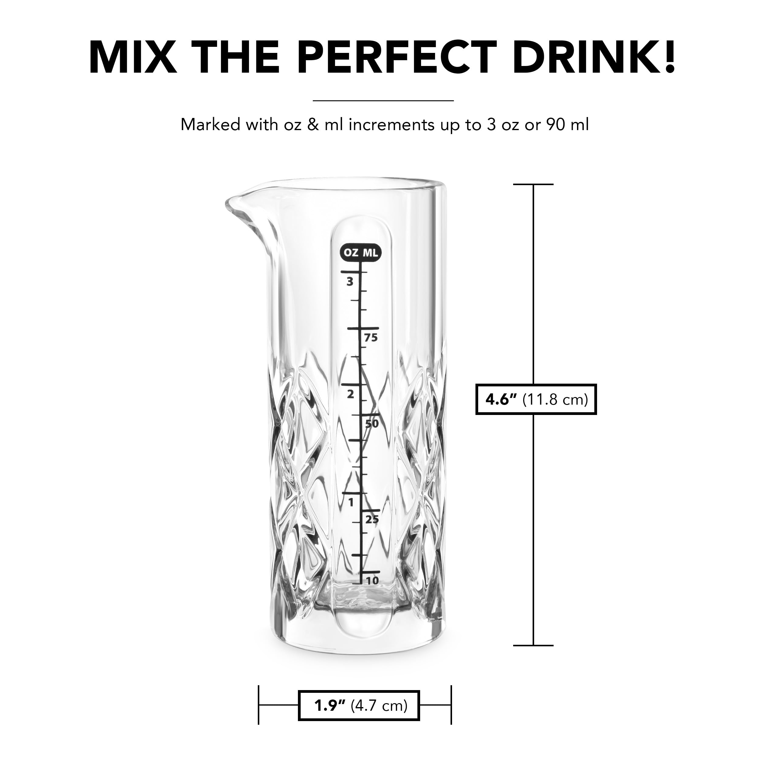 Final Touch Yarai Jigger compact dimensions for easy handling and storage