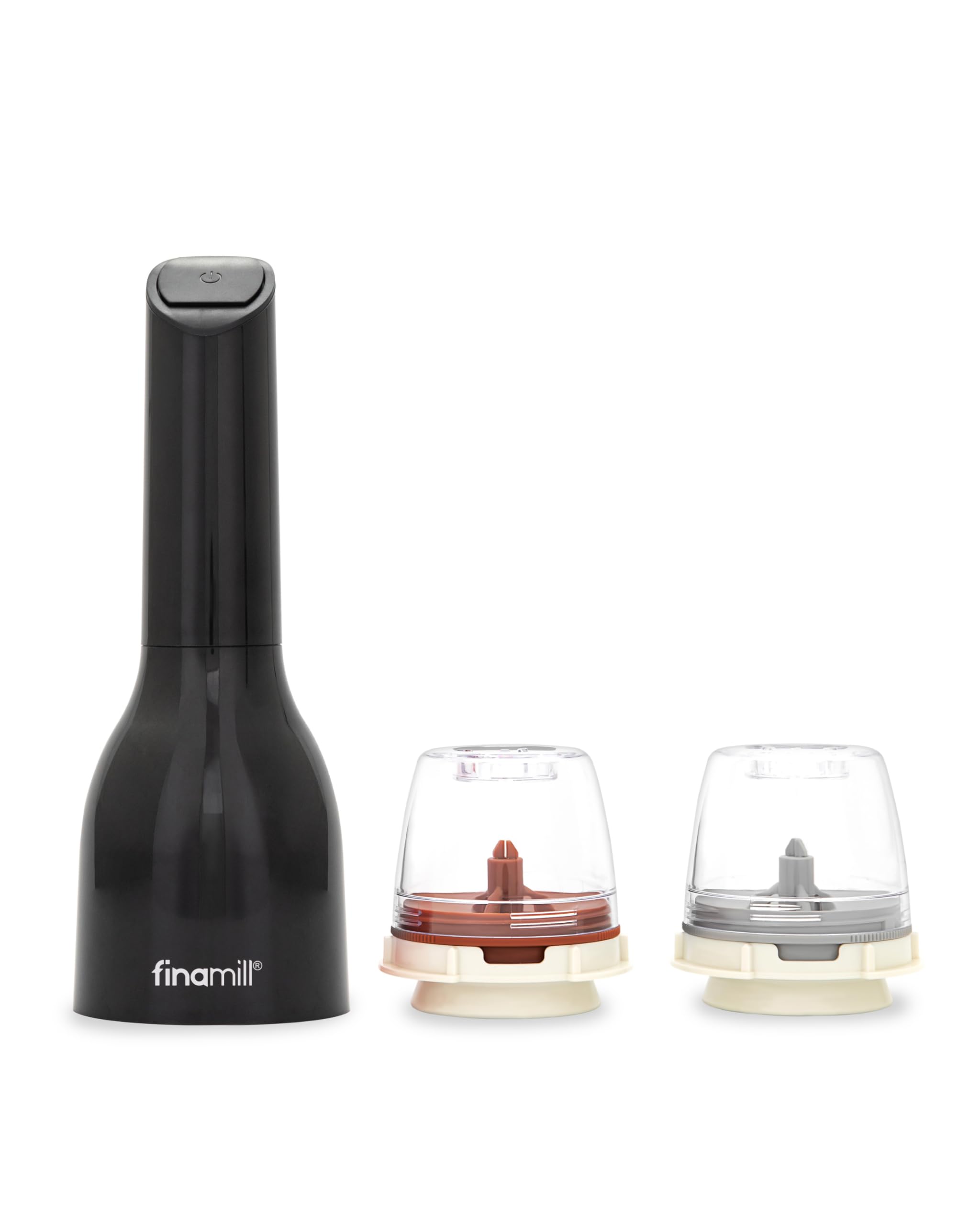 FinaMill Classic battery spice mill front view with LED light for precise seasoning