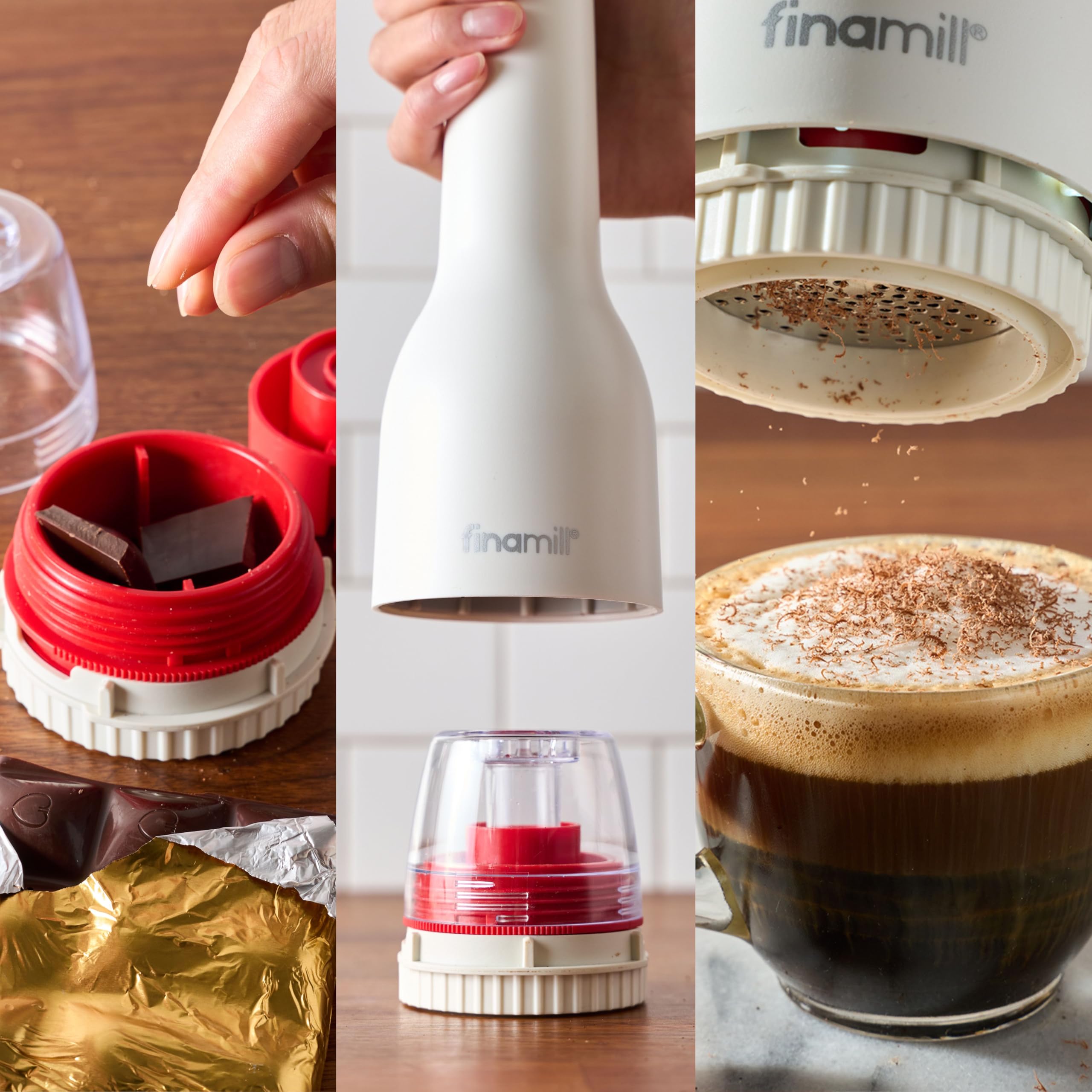Dedicated FinaMill pods help you organize and store spices neatly.
