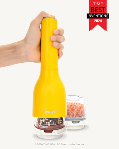 FinaMill Pepper Pod in action for precise pepper seasoning.