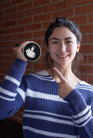 Find Funny Gift Ideas Have A Nice Day mug in an office scene, desk companion.