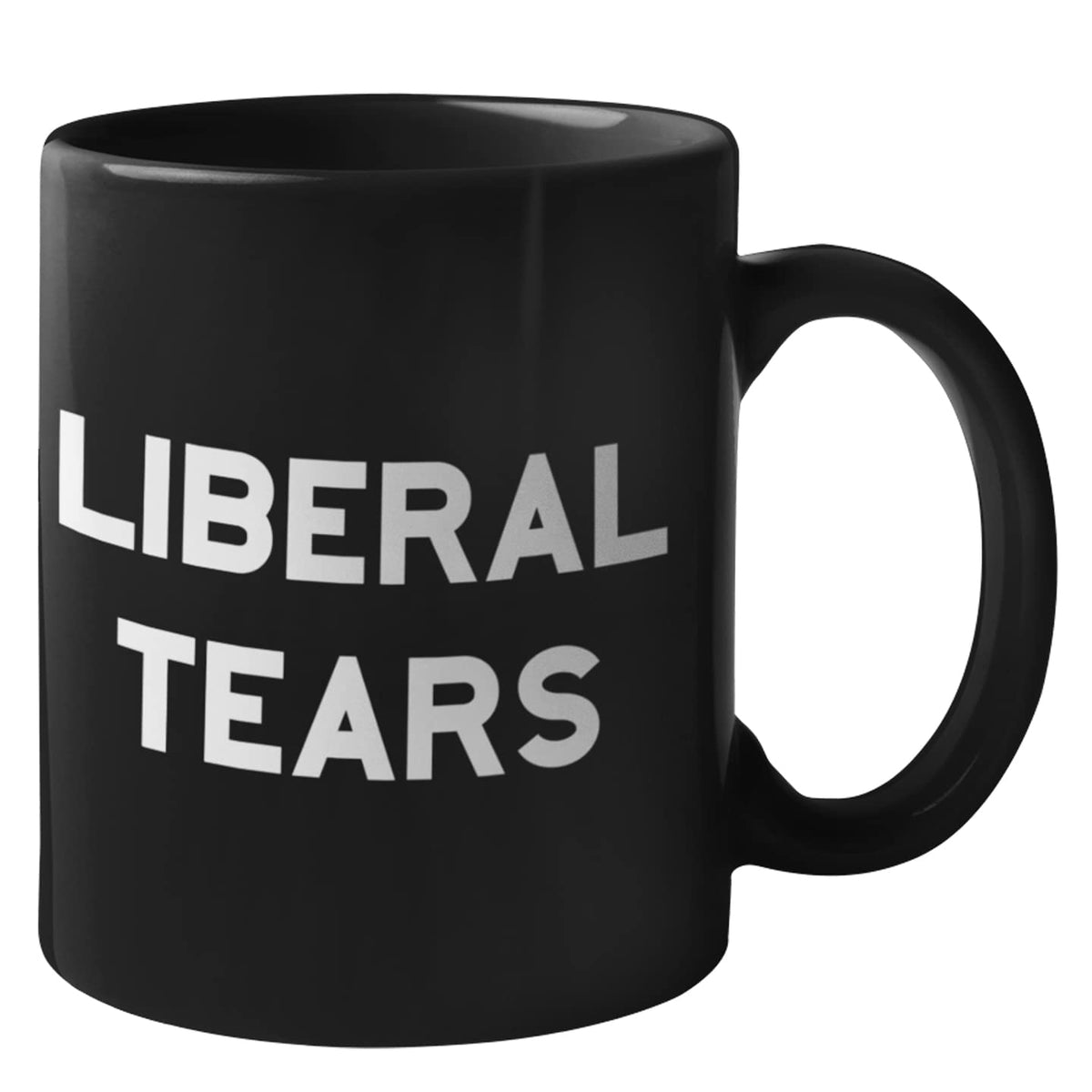 Find Funny Gift Ideas Liberal Tears Mug front view for office humor and coffee