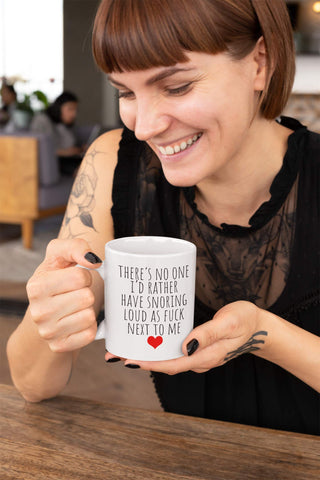 Find Funny Gift Ideas mug close-up text emphasizes witty messaging for gifting.
