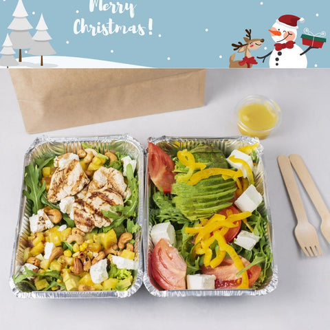 Findful Christmas cookie tin with lid design 06, versatile for leftovers and desserts.