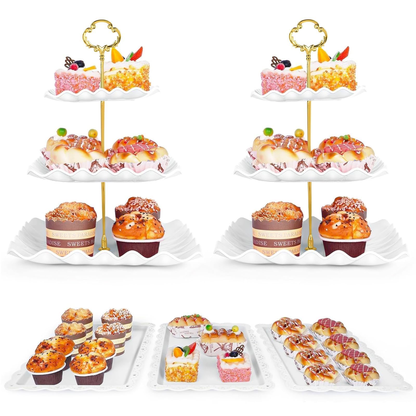 Findful 3-tier dessert stand set for elegant party display