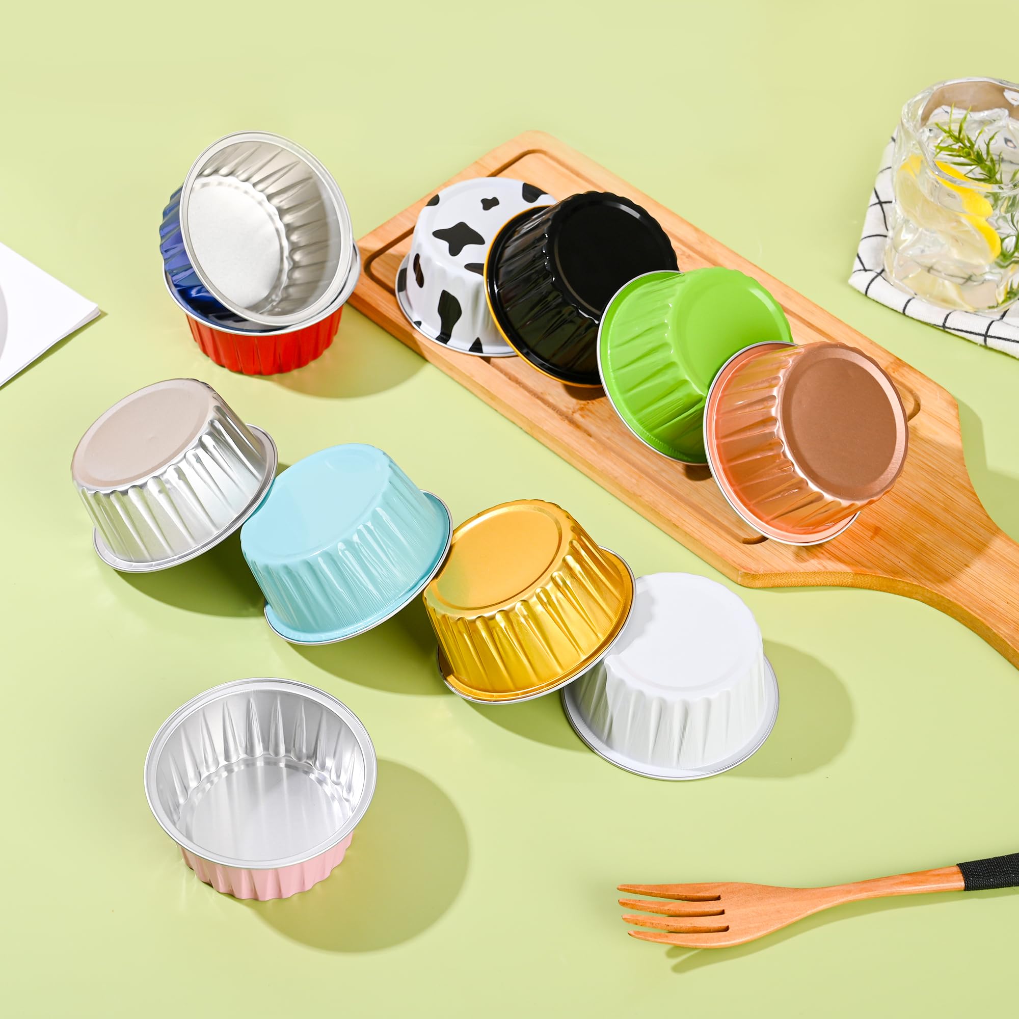 Findful mini aluminum foil cups with lids inside view, ready for individual servings