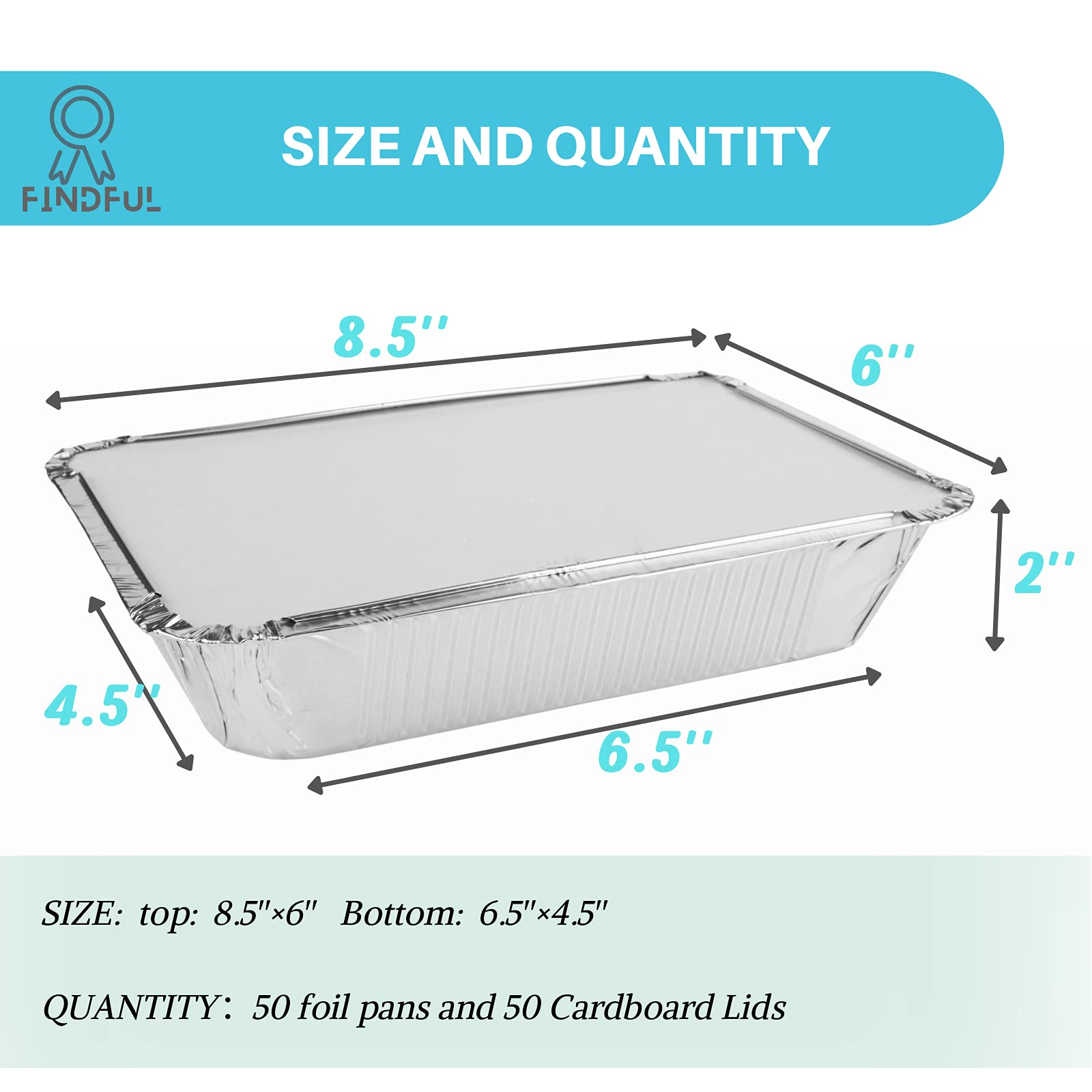 Findful oven-safe aluminum pans for even heating of baked dishes.