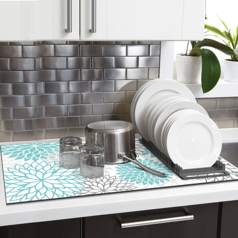 Findosom easy-clean dish drying mat rinses clean quickly