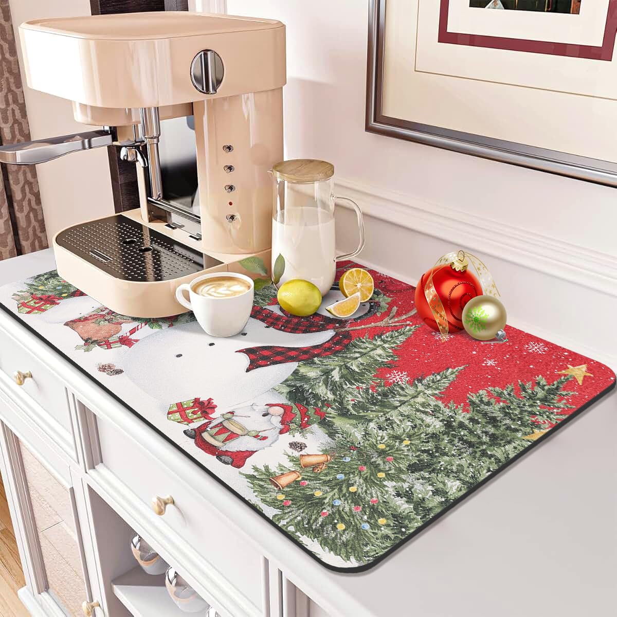 Findosom versatile drying mat serving multiple kitchen tasks