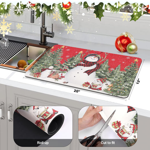 Findosom mat with 0.2-inch non-slip backing stays put on counters