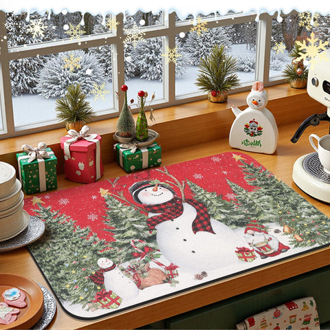Findosom super absorbent mat dries spills efficiently on a counter