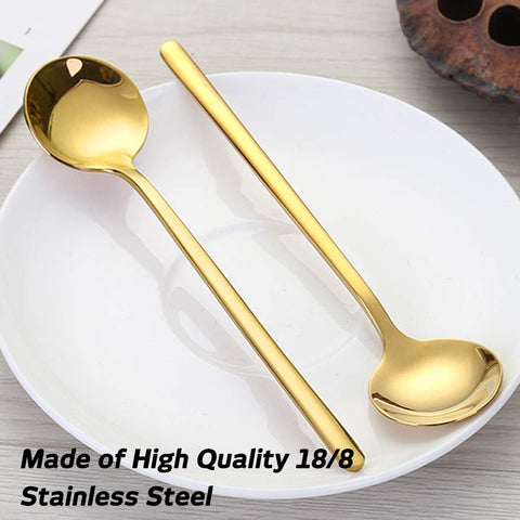 FindTop 18-8 stainless steel spoons, durable and dishwasher-safe for daily use.