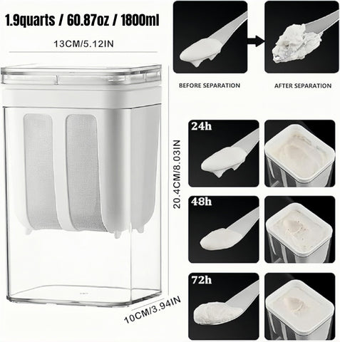 FindXeink yogurt strainer BPA-free PP material ensures safe food contact