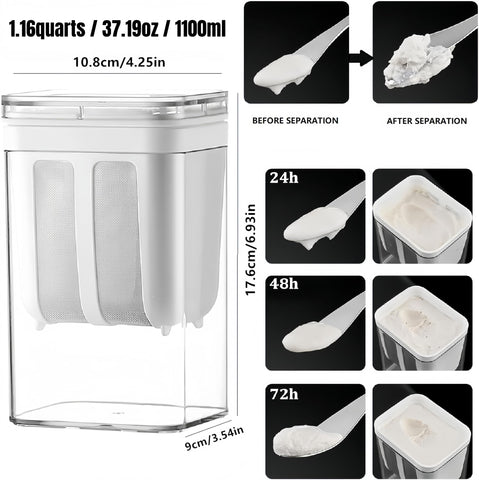FindXeink yogurt strainer doubles as tea or coffee filter.