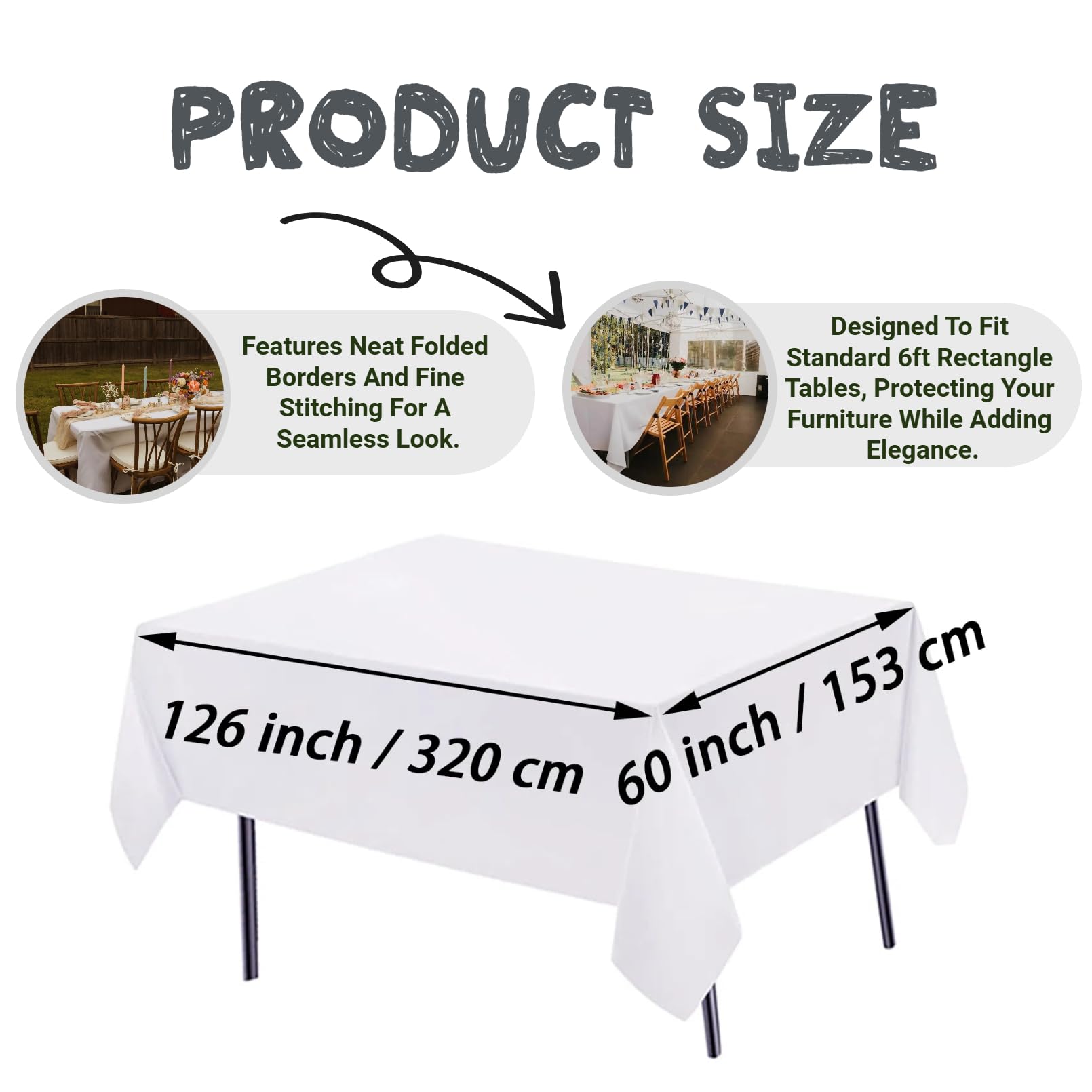 FindYou catering event setup with clean, crisp tablecloth look