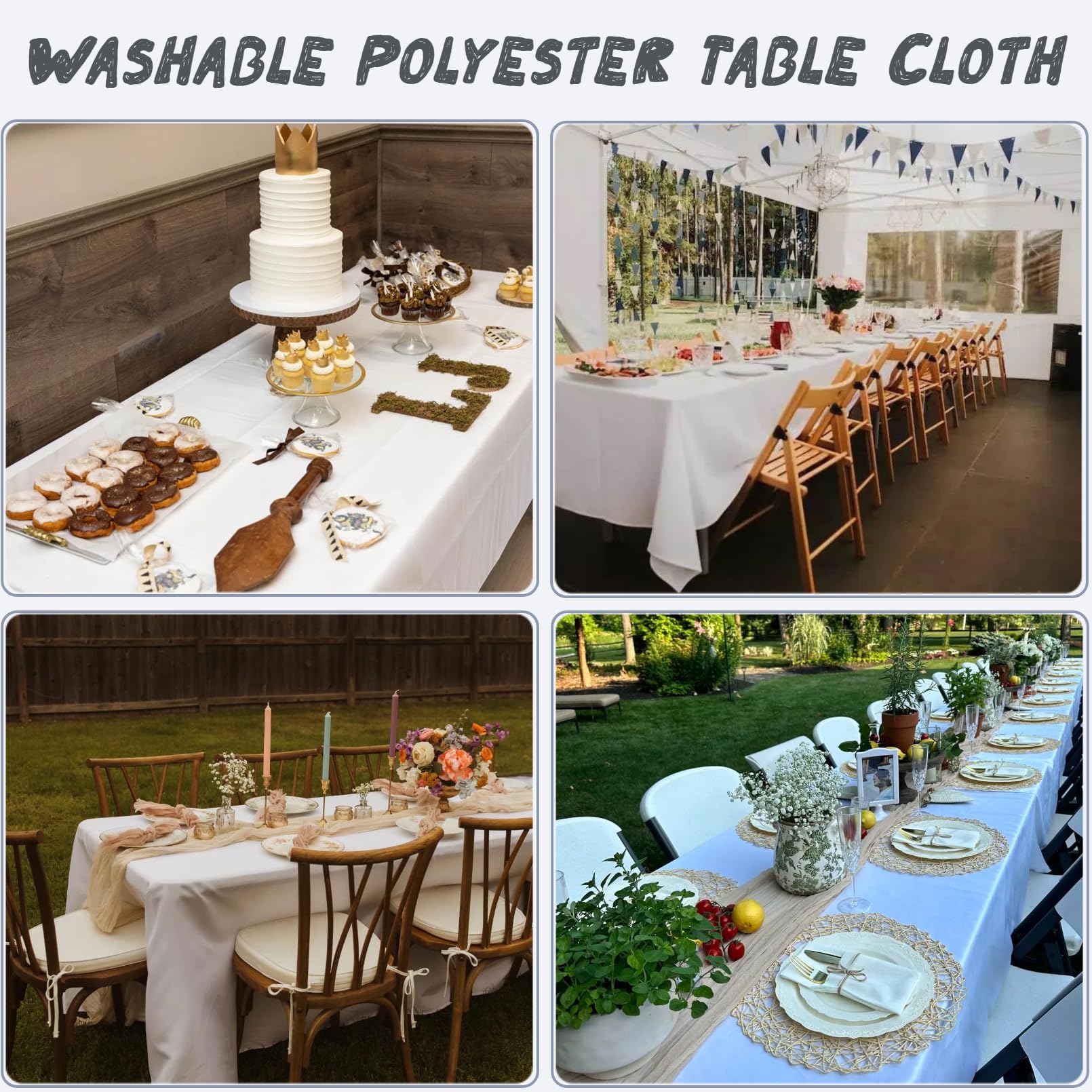 FindYou polyester tablecloth close-up showing durable fabric