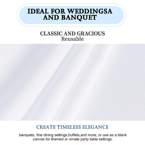 FindYou tablecloth ideal for weddings and receptions with a clean look