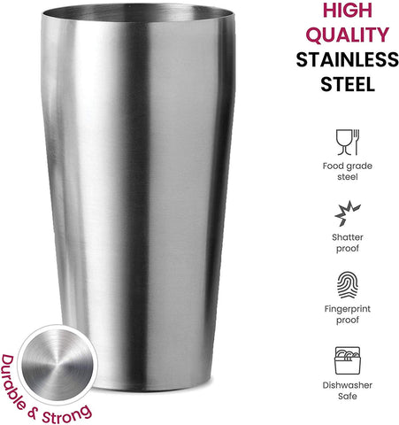 FineDine Hawthorne strainer keeps ice and pulp separate during pouring.
