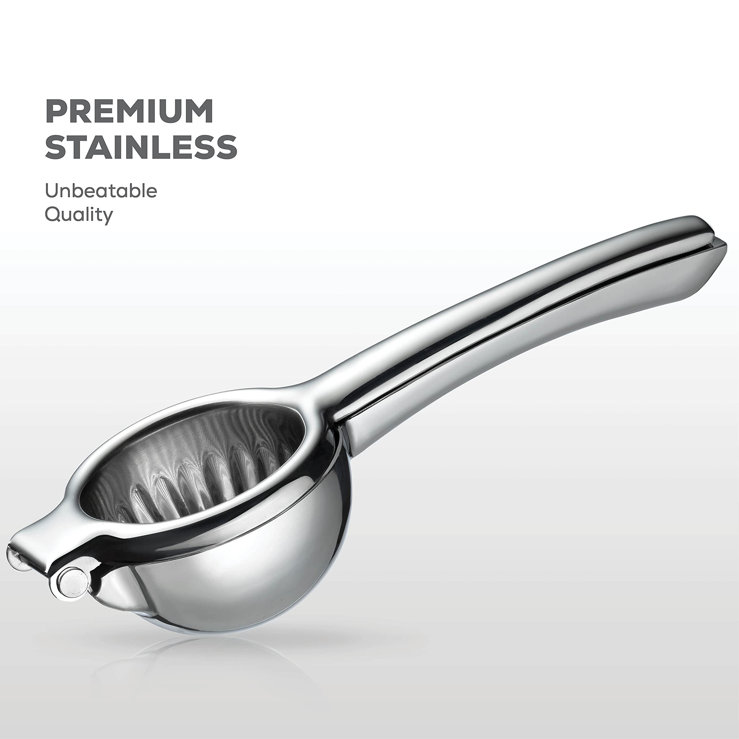 FineDine kitchen upgrade lemon squeezer with fresh fruit in a modern setting.