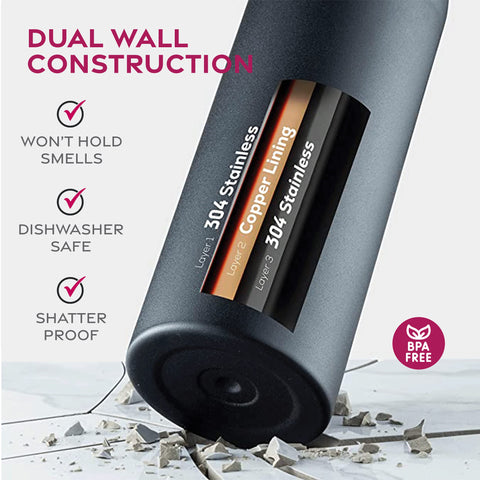 FineDine travel-friendly bottle with built-in handle for easy carry.